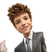 smiling boy in formal attire sticker