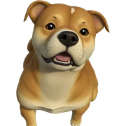 shiba inu in grassy field sticker