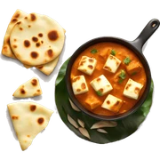 Paneer butter masala and garlic naan  sticker