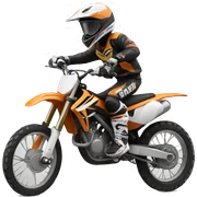 Motocross rider sticker