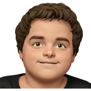 smiling boy in black shirt sticker
