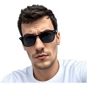 cool guy in white shirt sticker
