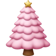 pastel pink christmas tree sticker