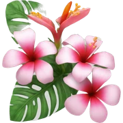 Tropical flowers sticker