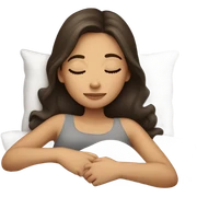 Brunette girl sleeping sticker