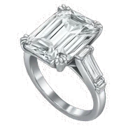 emerald cut engagement ring  sticker