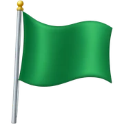 Green flag sticker