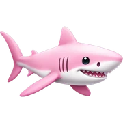 Baby pink shark sticker