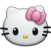 sad hello kitty head  sticker