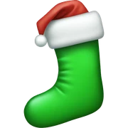 Green christmas stocking sticker
