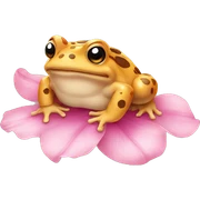 toad covered in petals sticker