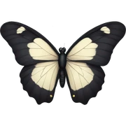 Black butterfly sticker