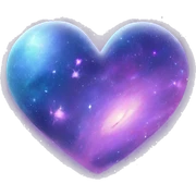 Galaxy heart sticker