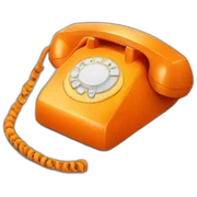 orange phone sticker
