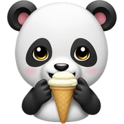 Panda eating ice cream sticker