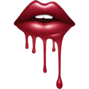 Kiss lipstick stain sticker