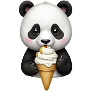 Panda eating ice cream💜 sticker