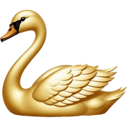 Golden swan sticker