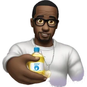 p diddy holding baby oil sticker