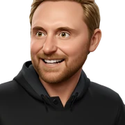 smiling boy with beard sticker