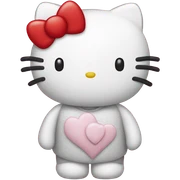 hello kitty with heart sticker