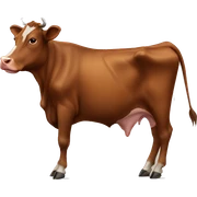 Plain brown cow sticker
