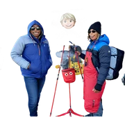 boys enjoying outdoor adventure sticker