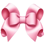 light pink bow on light pink bow sticker