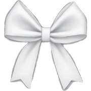 White bow  sticker