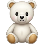 White teddy bear  sticker