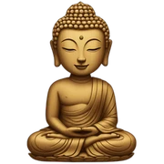 wooden buddha on the lotus sticker