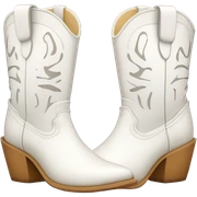 White cowgirl boots sticker