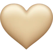 beige heart sticker