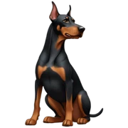 Doberman full body sticker