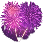 Pink and purple fireworks  sticker