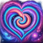 galaxy heart  sticker