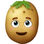 Potato with red hair sticker