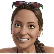 smiling girl in sunglasses sticker