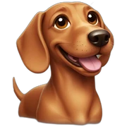 happy dachshund sticker