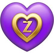 golden “Z” letter inside a Purple Heart sticker