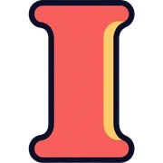 information logo with letter i sticker