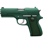 Dark green gun sticker