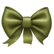 Olive green bow sticker
