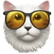 Cat with sunglasses sticker