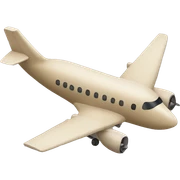 beige airplane sticker