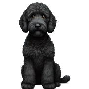 black goldendoodle sticker