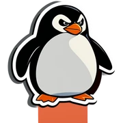 An angry penguin sticker