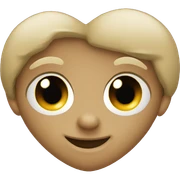 Khaki heart sticker