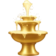 golden champagne foam fountain  sticker
