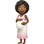 Pregnant woman celebrating sticker
